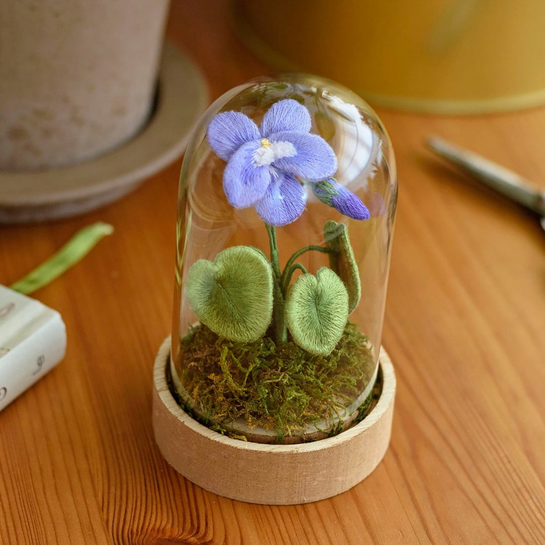 3D Violet Stumpwork Embroidery Pattern: Realistic Floral Tutorial ...