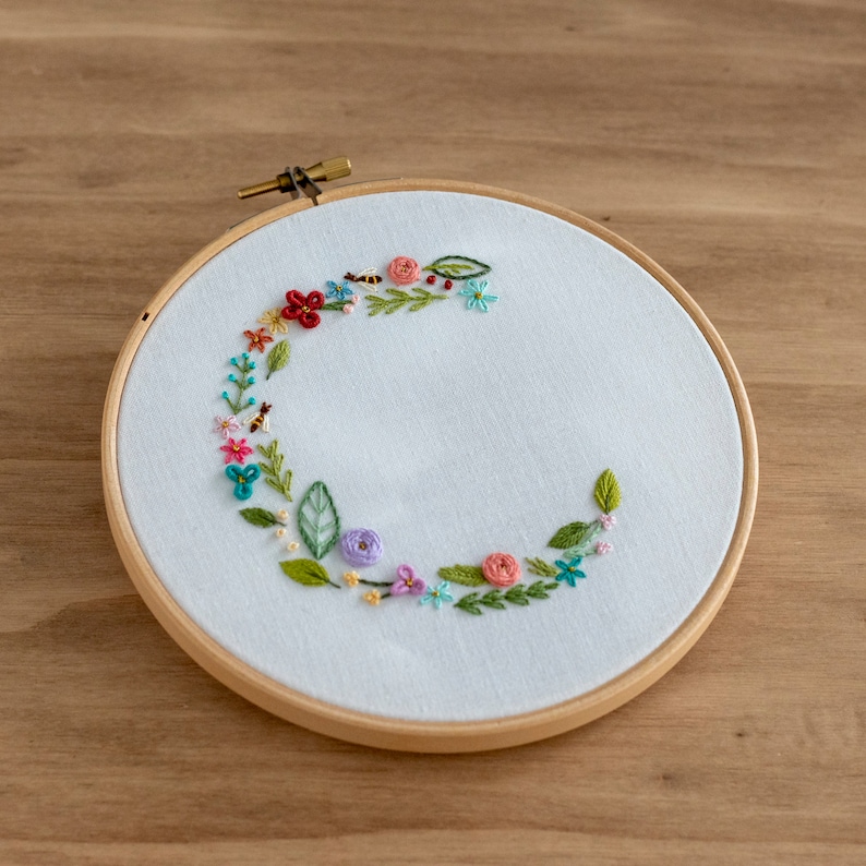 Floral Alphabet Embroidery PDF Pattern Video Tutorial Etsy UK