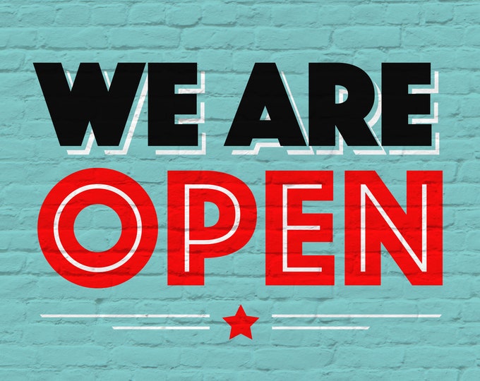 We Are Open 18x24 inches Small Business Lawn Signs Local Shops Yard Signs