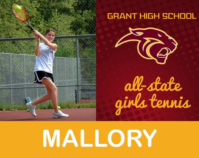 18x24 inches Fully Customizable High School Sports Champion Lawn Signs Personalized Photo Yard Sign Solo Picture