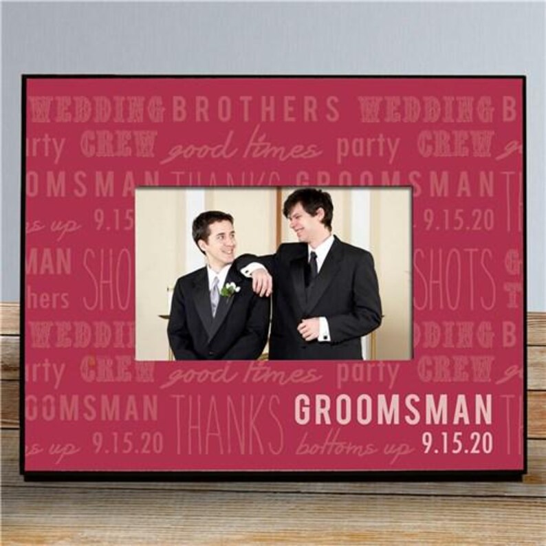 Custom Groomsmen Frame - Personalized Wedding Party Gift With Title ...