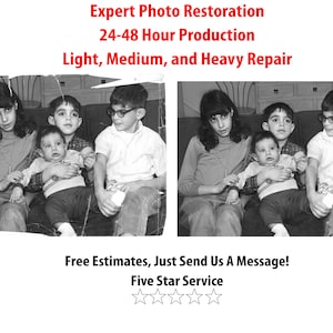 Photo Restoration, Repair Old Images, Vintage Photo Retouching, Enhance Quality, Revive Old Family Photographs or Documents