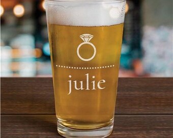 Personalisiertes Braut Bierglas - Hochzeitsgeschenk für die Braut