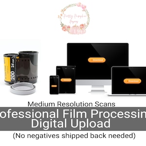 Color Film Processing W/ Medium Resolution Scans | No Negatives Shipped Back Free Shipping | 35mm film | 120 film | APS film