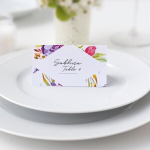 Gedruckte Aquarell botanische Hochzeit Platzierung Karten - personalisierte Namenskarten