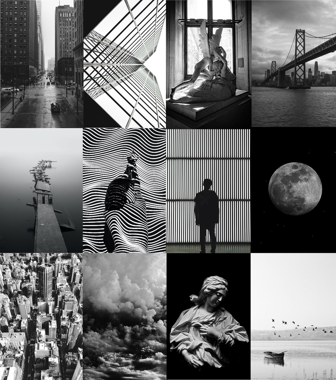 Aesthetic Wall Decor Black and White Aesthetic Photos Aesthetic Collage ...