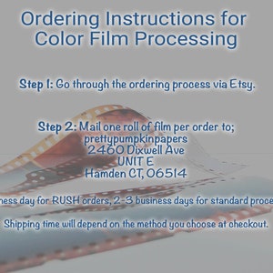 Color Film Processing W/ High Resolution Scans | Negatives Will Be ...