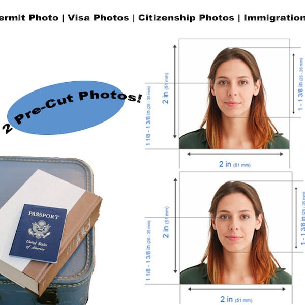 Gun Permit Photo | Visa Photos | Citizenship Photos | Immigration Photos (2 Pre-Cut Photos)