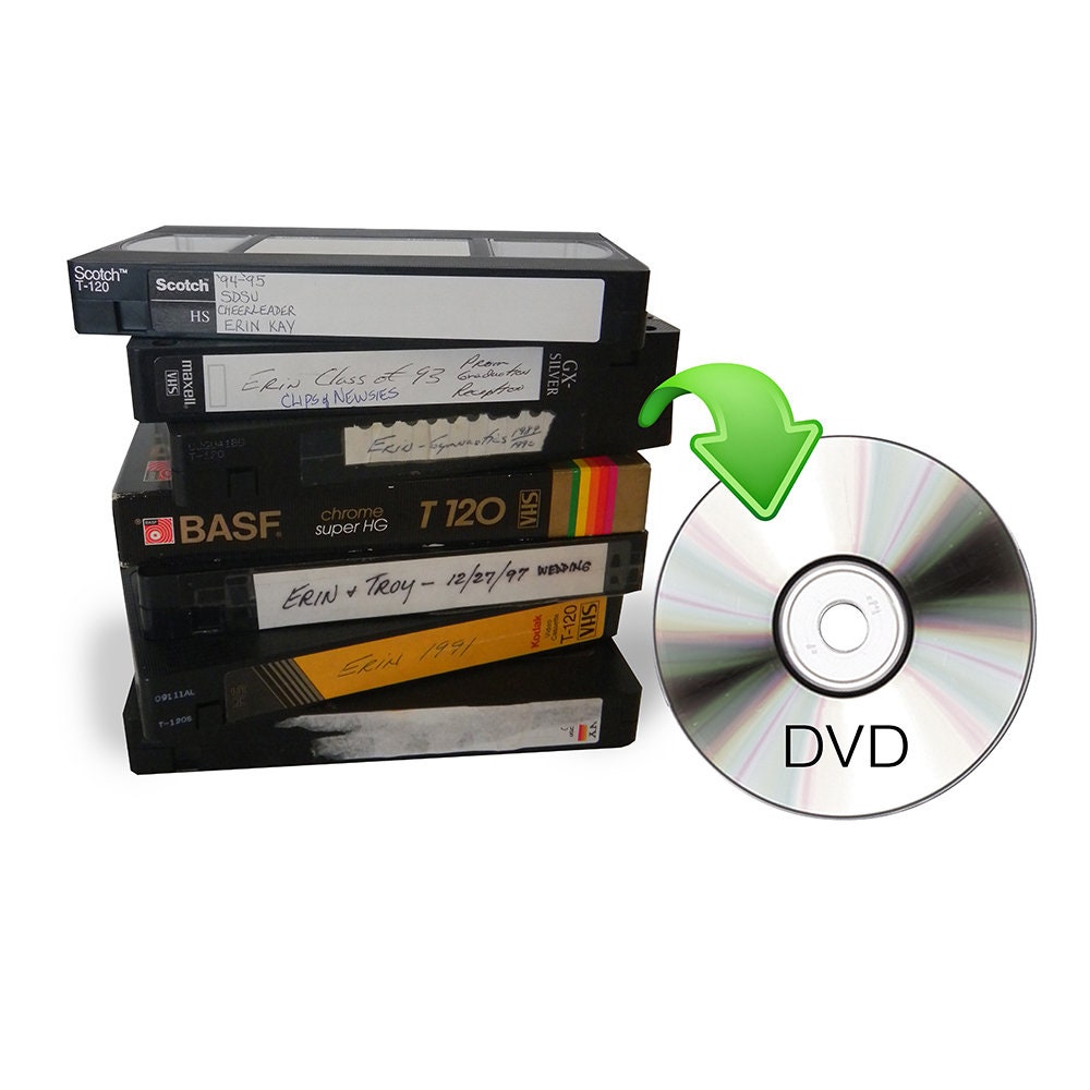 VHS Tape to DVD Transfer Service Etsy