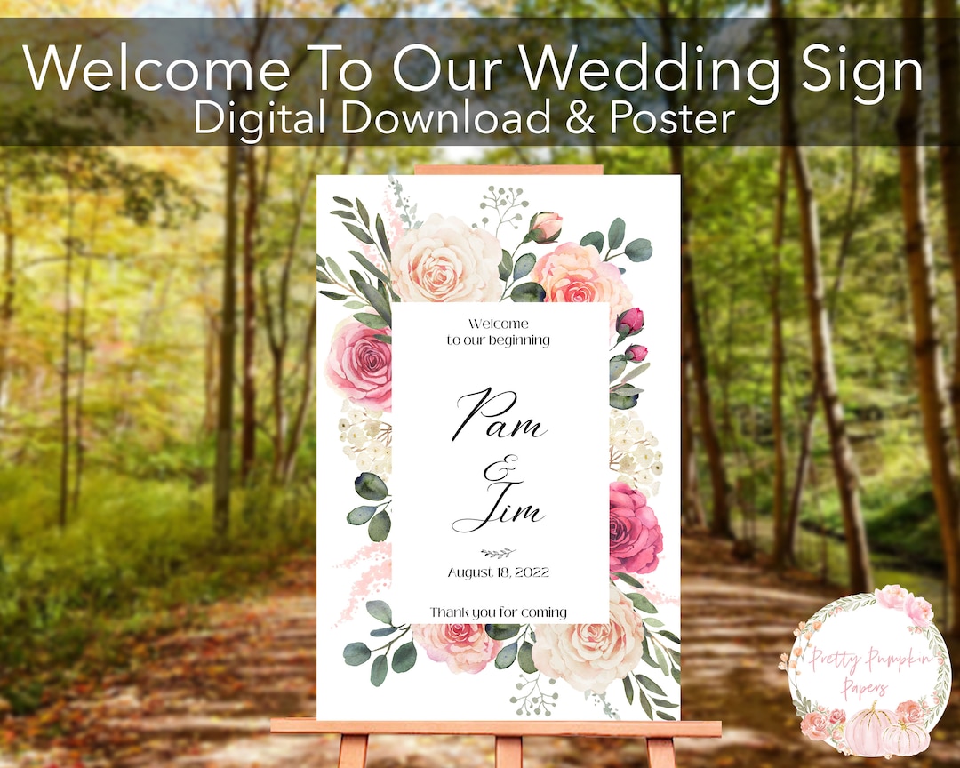 Welcome Wedding Sign | Easle Sign | Wedding Sign | Poster Print ...