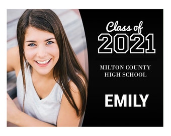 Custom Senior Graduation Photo Lawn Signs - 24x36 inches