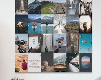 Aesthetic Wall Decor | Travel Aesthetic Photos | Wanderlust Aesthetic Collage | Wall Collage | Physical Prints for Collage | Travel Collage