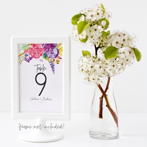 Gedruckte Aquarell botanische Hochzeit Tischkarten - personalisierte Hochzeitskarten