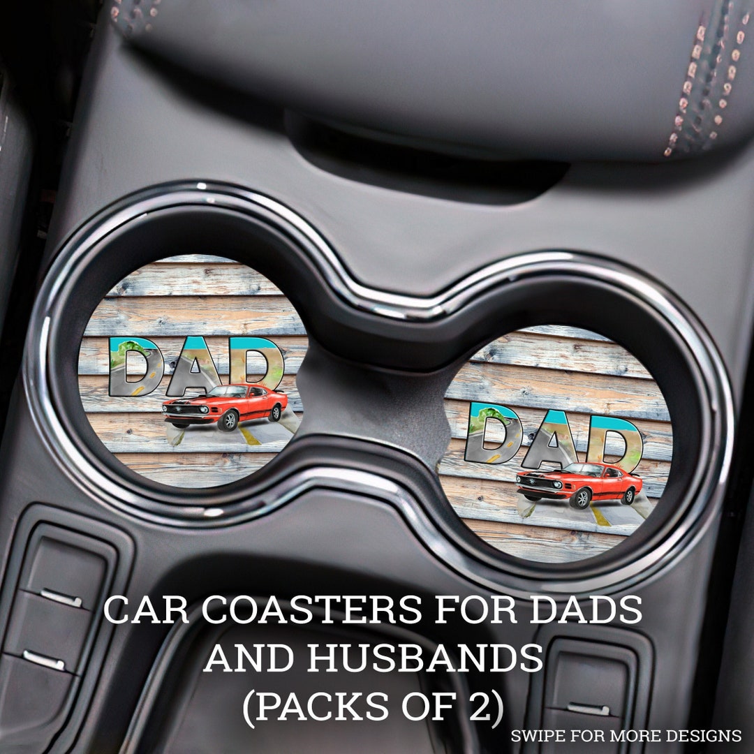 Car Coasters | Ceramic Coaster | 2 Pack Car Coasters | Fathers Day ...