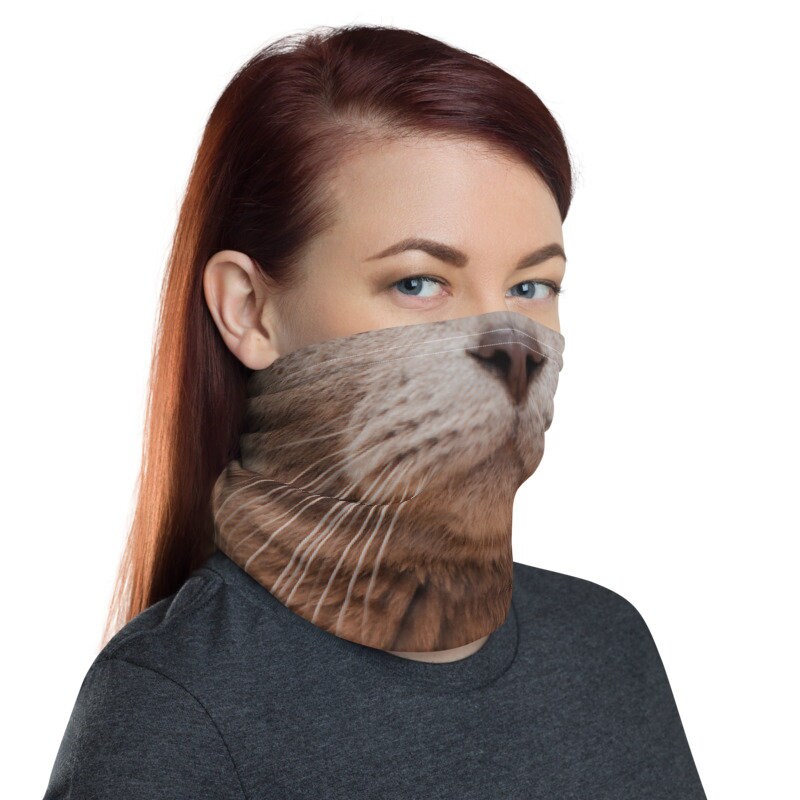 Cat Face Multi-functional Face Mask Scarf Headband Neck | Etsy