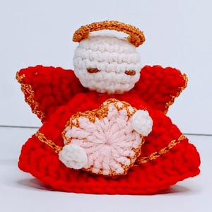 Cupid Valentine&#39;s Day gift February 14 gift Cupid crocheted Gift Day of love and friendship Cupid red blue turquoise