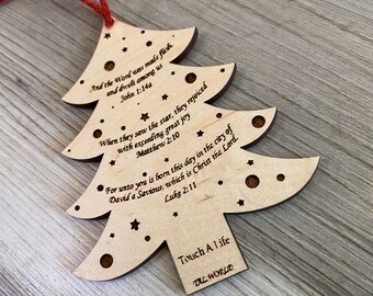 Wooden Christmas Tree Ornament
