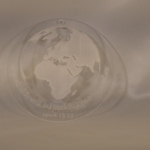 Mark 16:15 Acrylic Christmas Ornament