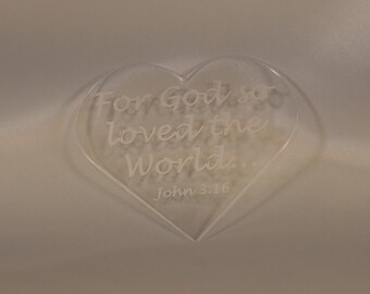 John 3:16 Acrylic Christmas Ornament