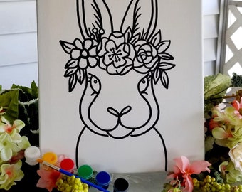 Pre Drawn Canvas Sets, Kiddie Canvas, Kids Acrylic Painting, Customizable