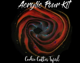 Acrylic Pour Kit: Cookie Cutter Twirl, Fluid Art DIY