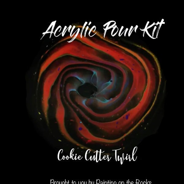 Kit de coulée acrylique: Cookie Cutter Twirl, DIY Acrylic Pour, Fluid Art, DIY Paint Night
