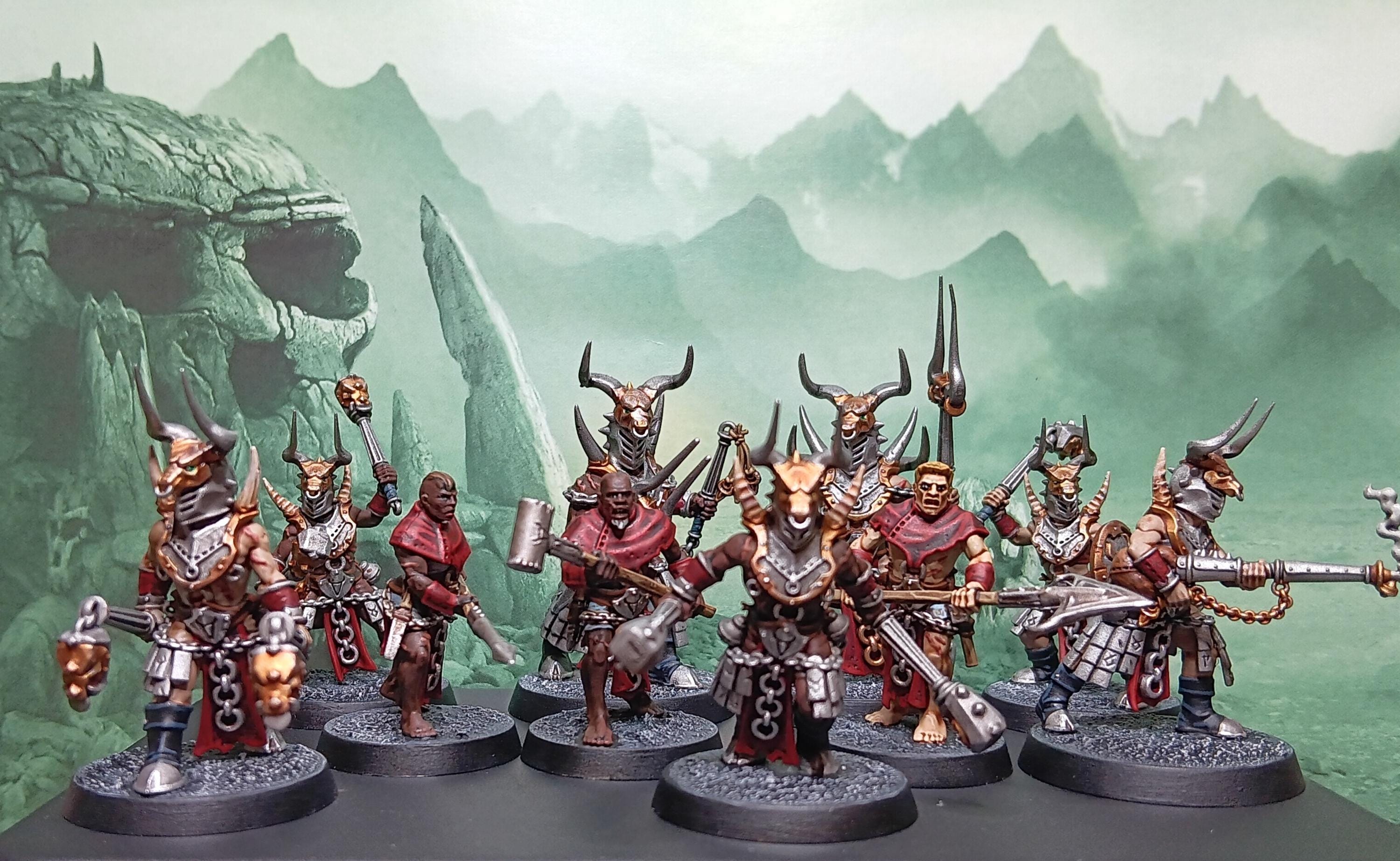 Dés Warcry Horns Of Hashut - 18 Dés 16 Mm - Rouges, Gris, Noirs - Slaves To Darkness