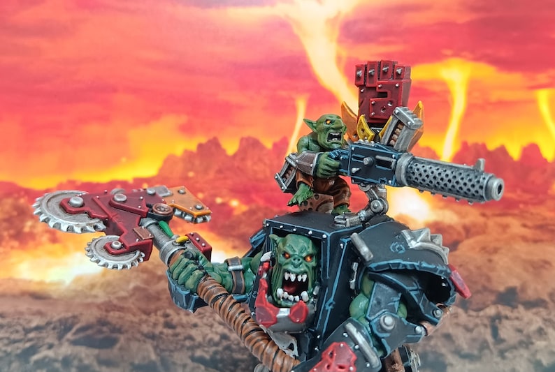 Warhammer 40K Ork Warboss in Mega Armor Etsy