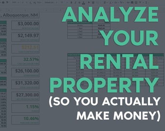 Investment Property Analyzer, Rental Property Calculator, Investment Property ROI
