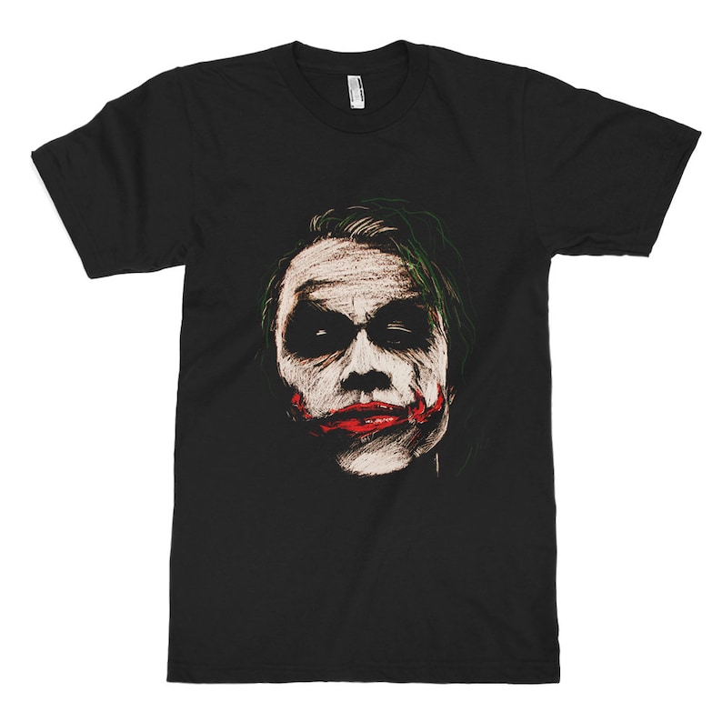 Heath Ledger Joker Art T-Shirt Men's and Women's | Etsy