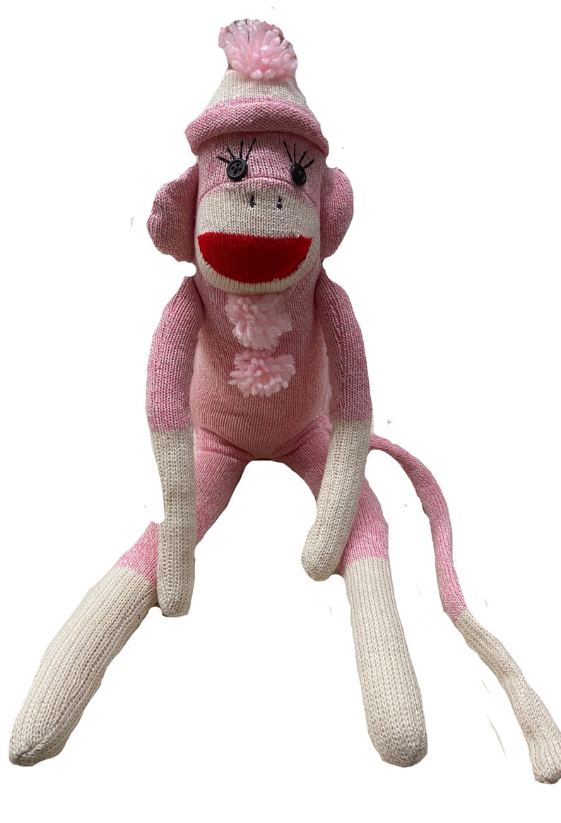 Madeline Pink Original Sock Monkey Ozark Mountain Kids Etsy