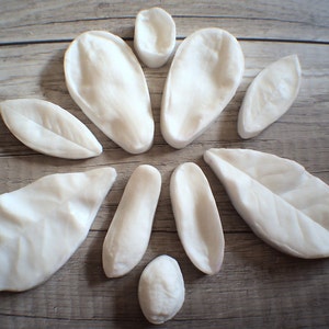 Molde de silicona para vetas de pétalos de magnolia, arcilla polimérica, vetas de pétalos de flores realistas, molde de silicona, porcelana fría