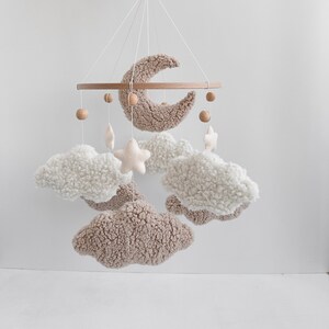 Felt baby mobile, bear crib mobile, baby room decor, cot mobile, babyshower gift, mobile for crib, baby shower gifts, baby nursery decor