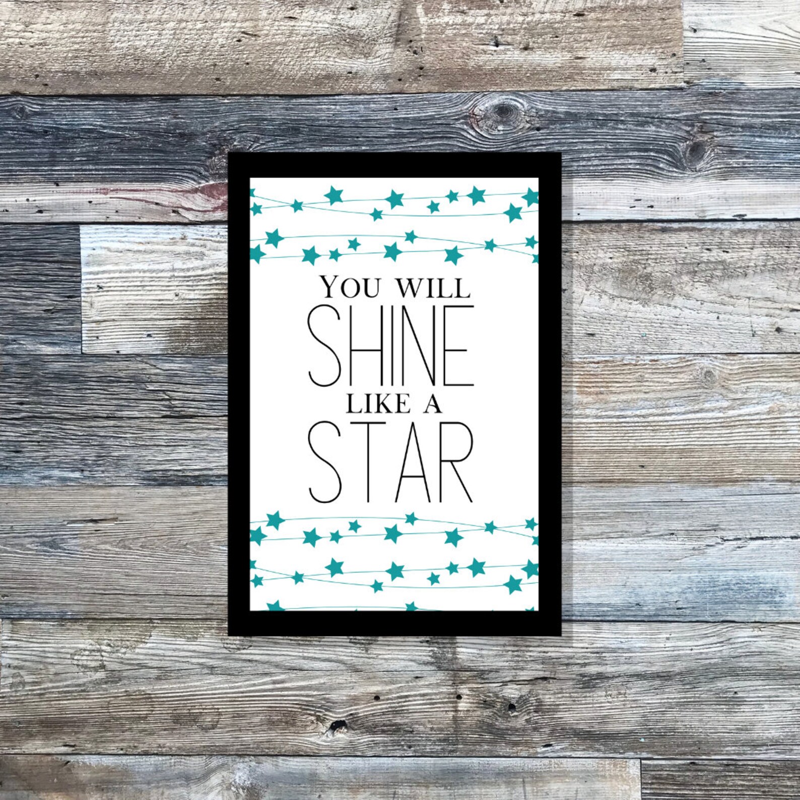 You Will Shine Like A Star Sign, Nursery Decor Girl, Nursery Decor