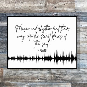 Music and Rhythm Sign, Plato quote sign, printable entryway sign, love sign, printable art, printable bedroom sign, bedroom art, home decor