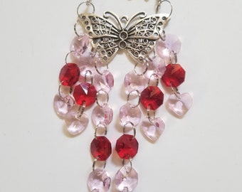 Pink and Red Crystal Suncatcher