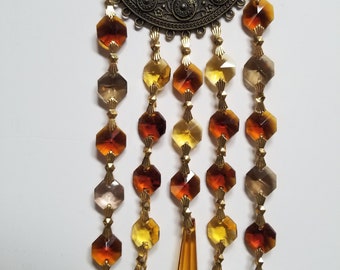 Amber and Yellow Crystal Suncatcher