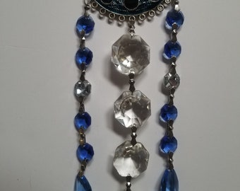 Blue and Clear Crystal Suncatcher