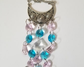 Blue and Pink Crystal Suncatcher