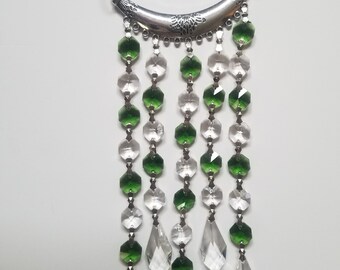 Green and Clear Crystal Suncatcher