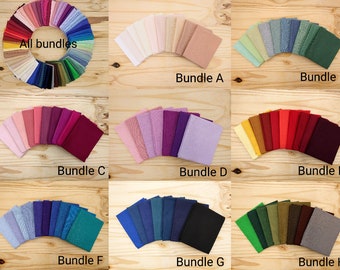 Sale! Premium Quilt Weight 185 GSM Solid Color Cotton Fabric Bundle for Patchwork / Quilting