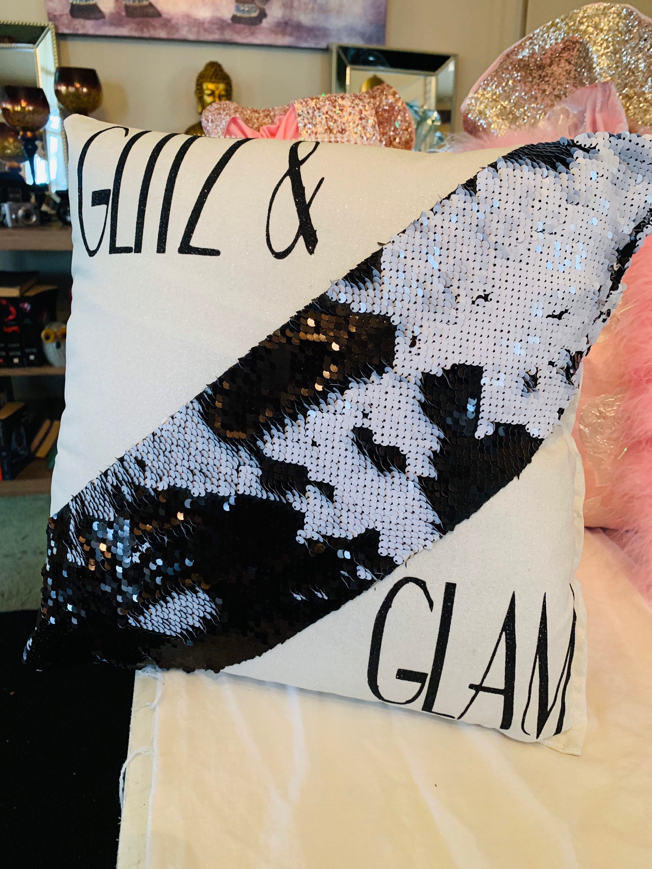 The Glam Designer Throw Pillow Trio Etsy