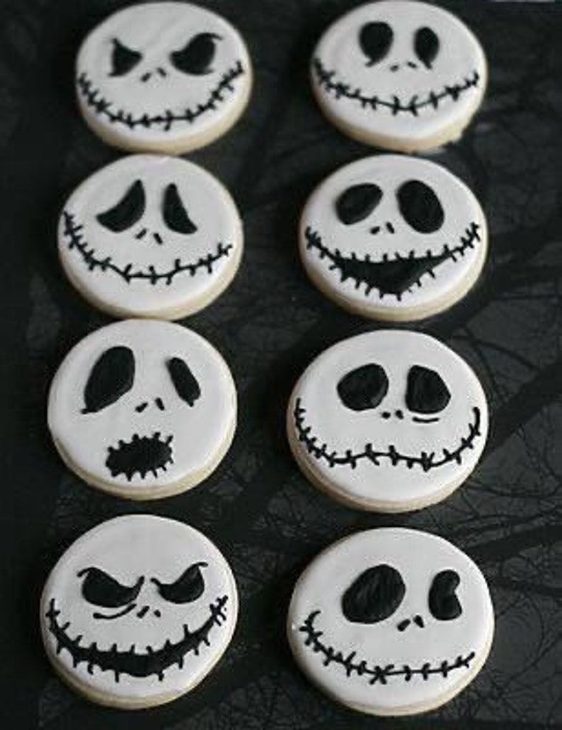 The Nightmare Before Christmas Jack Skelington Sugar Cookies | Etsy