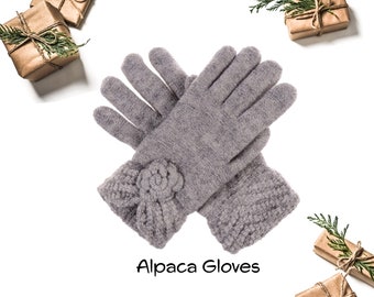 Guantes cálidos de alpaca con doble capa / Guantes de ciclismo / Guantes de conducir / Resistentes a bajas temperaturas / Regalo para ella / Guantes para la vuelta al cole
