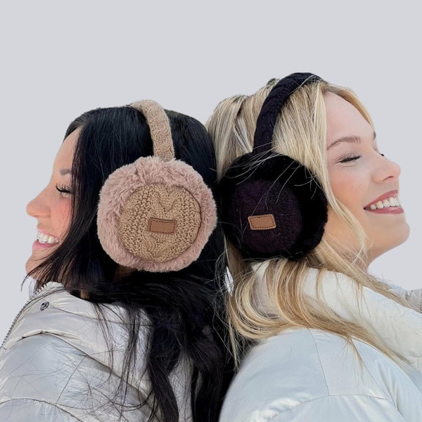 Warme verstellbare Ohrenschützer für Frauen | Luxuriöse Kunstfell Ohrenschützer | Weiche Ohrenschützer | Geschenk für Sie | Warme und modische Ohrabdeckungen