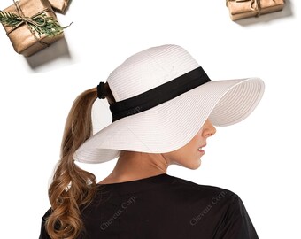 Ponytail Sunhat - Etsy UK