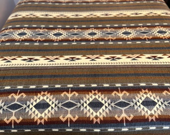 Reversible Queen Alpaca Blanket with Native American Inspired Design