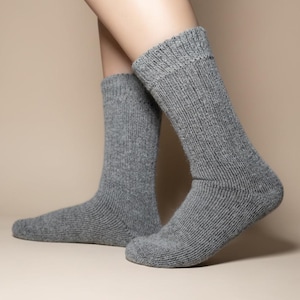 Heavyweight Alpaca Wool Socks, Mens and Womens Thermal Boots socks, Hiking Winter Gear, Moisture Wicking.