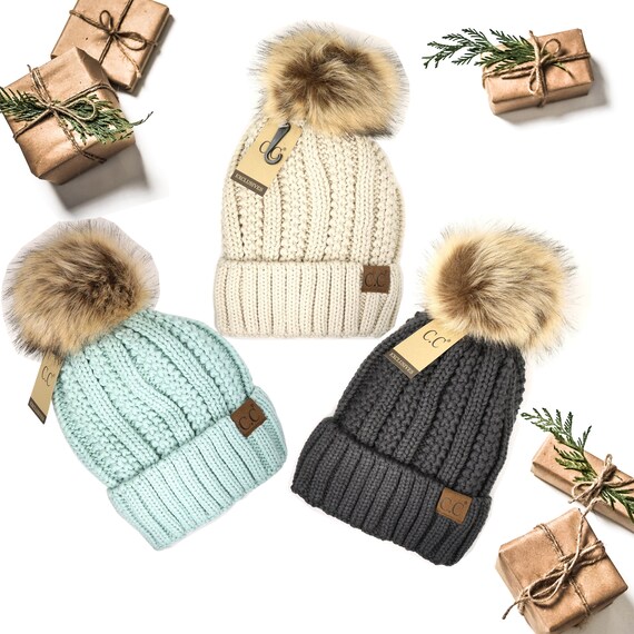 CC Beanie Hats for Adults With Fleece 