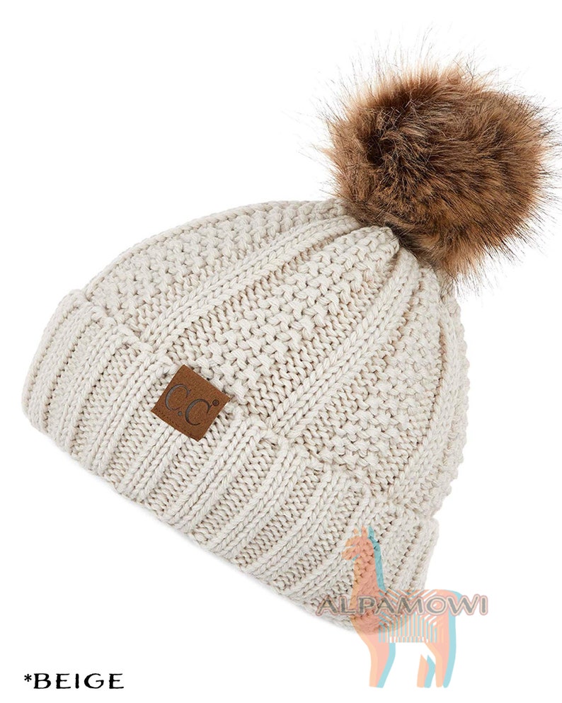 CC Beanie Hats for Adults With Fleece Fuzzy Lining Inside Etsy